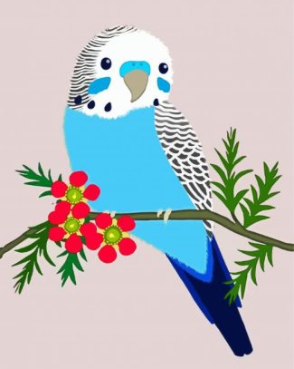 Blue Budgerigar diamond painting