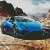 Blue Lamborghini Huracan Car diamond painting