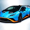 Blue Lamborghini Huracan diamond painting