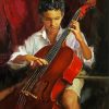 Boy Playing Violoncello diamond painting