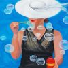 Bubbles Lady diamond painting