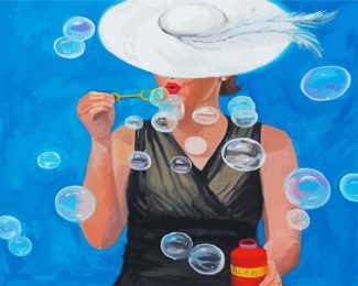 Bubbles Lady diamond painting