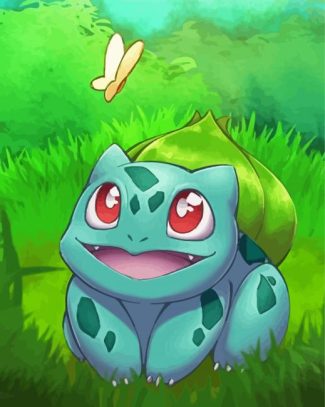 Bulbasaur And Butterfly diamond painting