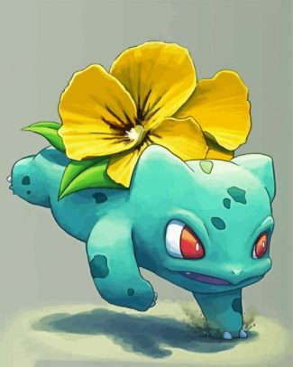 Bulbasaur And Yellow Flower diamond painting