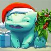 Bulbasaur Enjoying The Christmas diamond painting