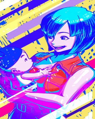 Bulma And A Baby Boy diamond painting