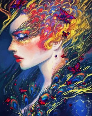 Butterfly Lady diamond painting