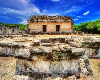 Cancun El Rey Archaeological Zone diamond painting