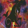 Capricorn Horoscope Silhouette diamond painting