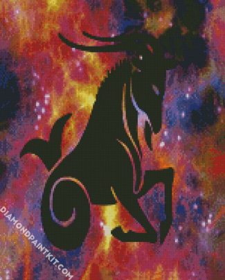 Capricorn Horoscope Silhouette diamond painting