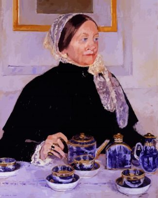 Cassatt Lady At Tea Table diamond painting