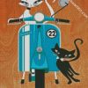 Cats And Scooter diamond painting