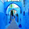 Chefchaouen Arch Streets diamond painting