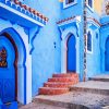 Chefchaouen Blue Houses diamond painting