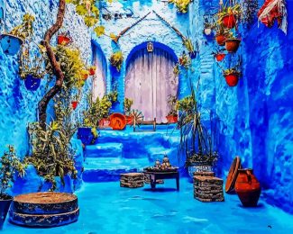 Chefchaouen City diamond painting