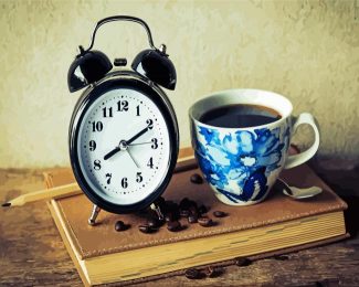 Clock And Coffee Cup diamond painting