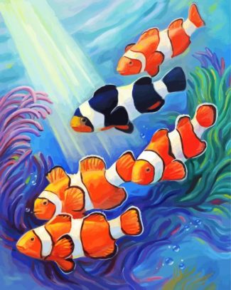 Clownfish Family diamond painting