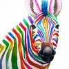 Colorful Zeebra Animal diamond painting