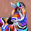 Colorful Zebra Animal diamond painting