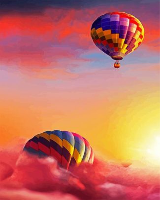 Colorful Air balloons diamond painting