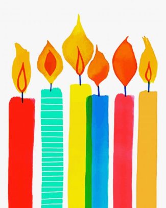 Colorful Candles diamond painting