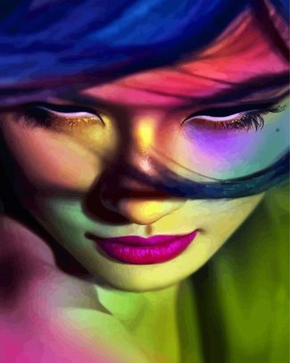 Colorful Lady diamond painting