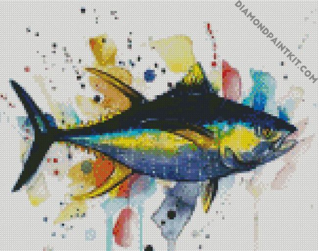 Colorful Tuna Illustration diamond painting