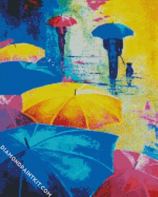 Colorful Umbrella diamond painting