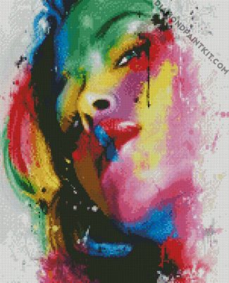 Colorful Woman diamond painting