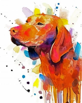 Colorful Splash Vizsla Dog diamond painting