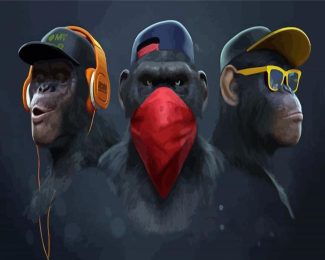 Cool Monkeys diamond painting