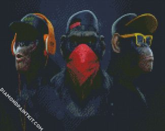 Cool Monkeys diamond painting