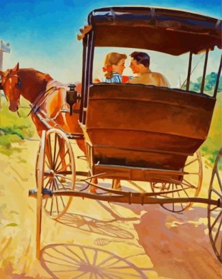 Couple In Carriage diamond painting