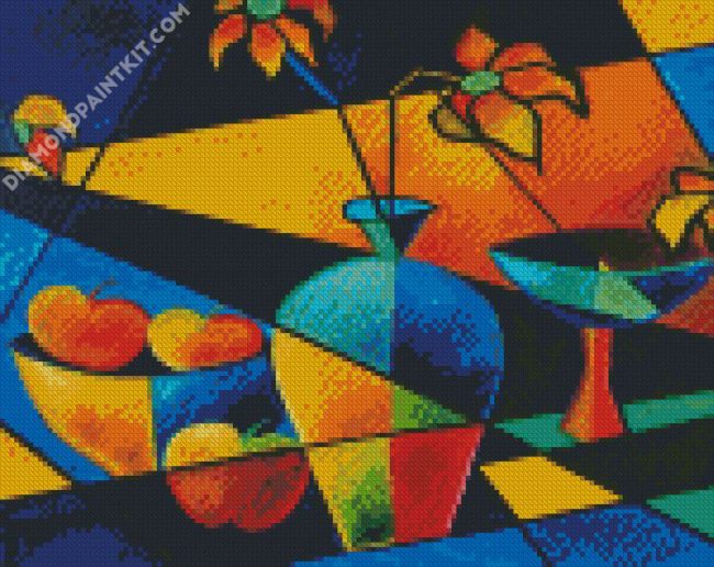 Cubism Flowers diamond painting