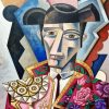 Cubist Hispanic Man diamond painting