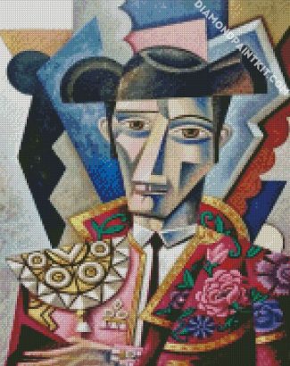 Cubist Hispanic Man diamond painting