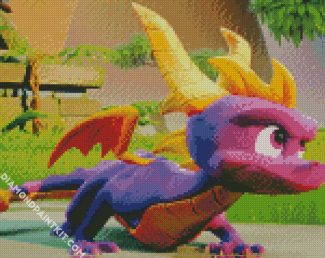 Cute Spyro diamond painting