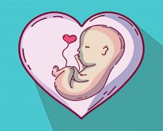 Cute Unborn Illustration diamond painting