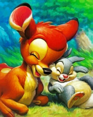 Cute Bambi And Thumper diamond painting