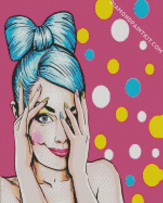 dCute Ban Girl Pop Art iamond painting