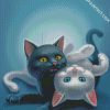 Cute Black And White Cats diamond painting