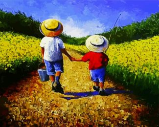 Cute Brothers diamond painting