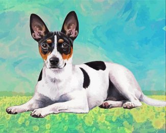 Cute Rat Terrier diamond painting