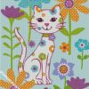 Cute White Cat diamond painting