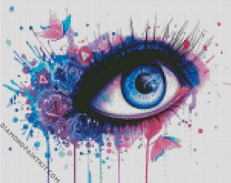 Eye And Butterfly Splatter diamond painting