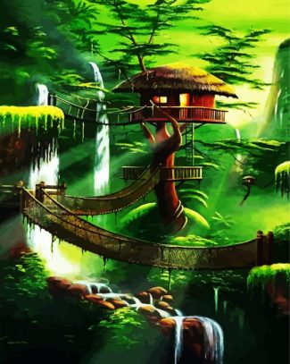 Fantastic Treehouse diamond painting