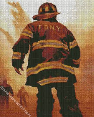 Fireman diamond painting