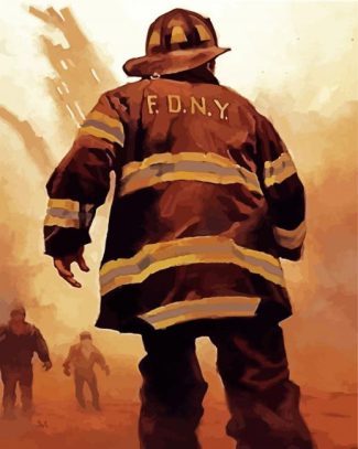 Fireman diamond painting