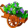 Floral Wheelbarrow diamond painting