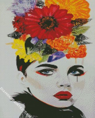 Floral Lady diamond painting